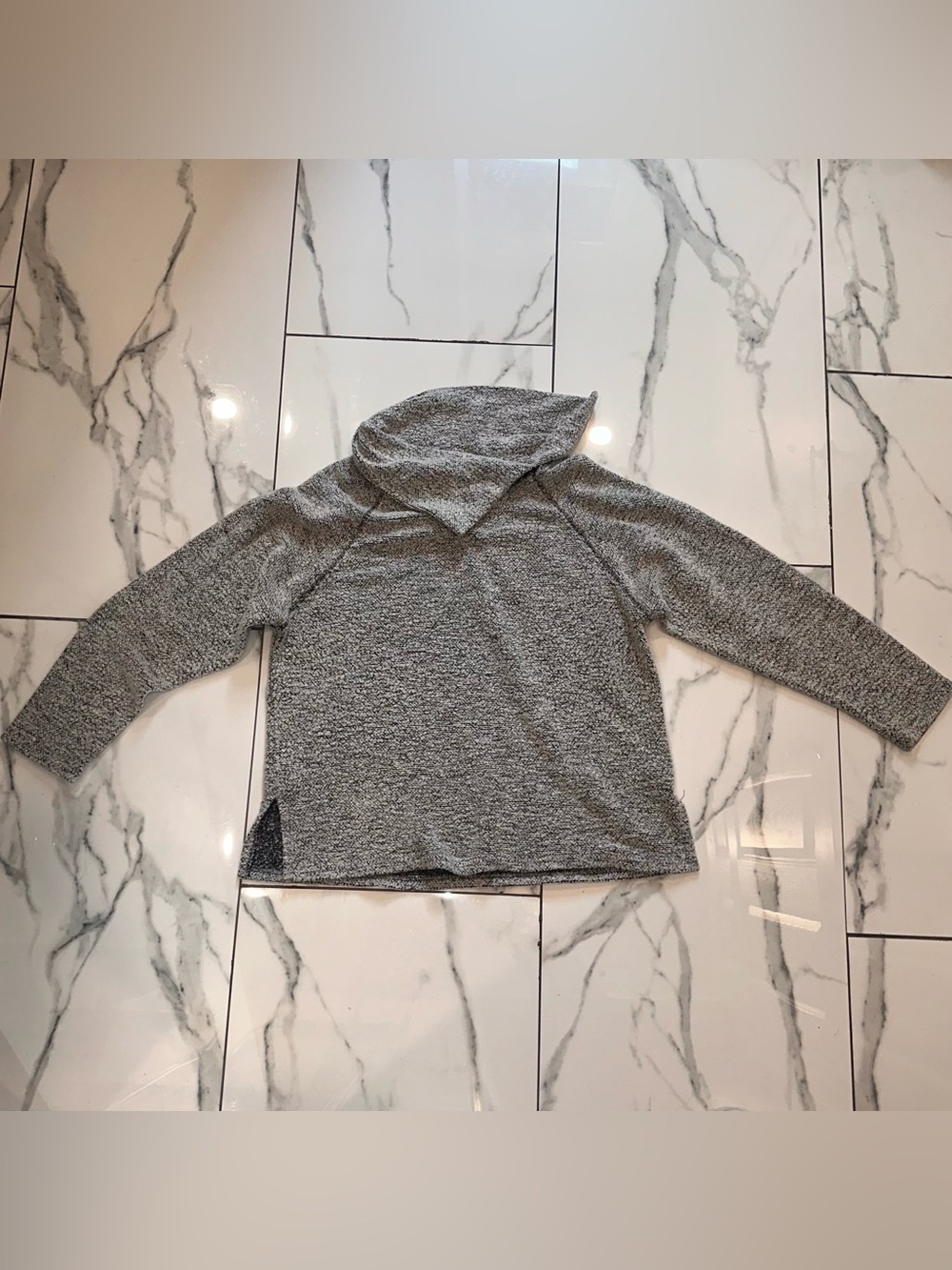 Coldwater Creek Womens L Gray Hooded Pullover